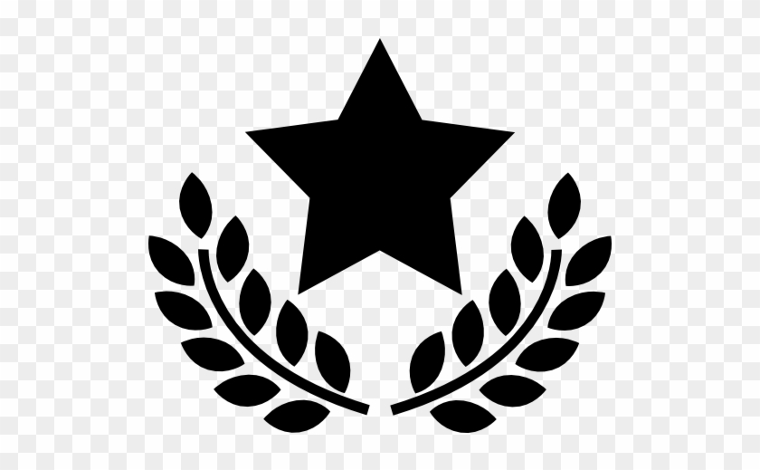 Award Star With Olive Branches Free Icon - Star With Olive Branches #1067329