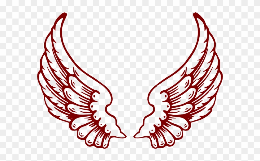 Maroon Angel Wings #1067359