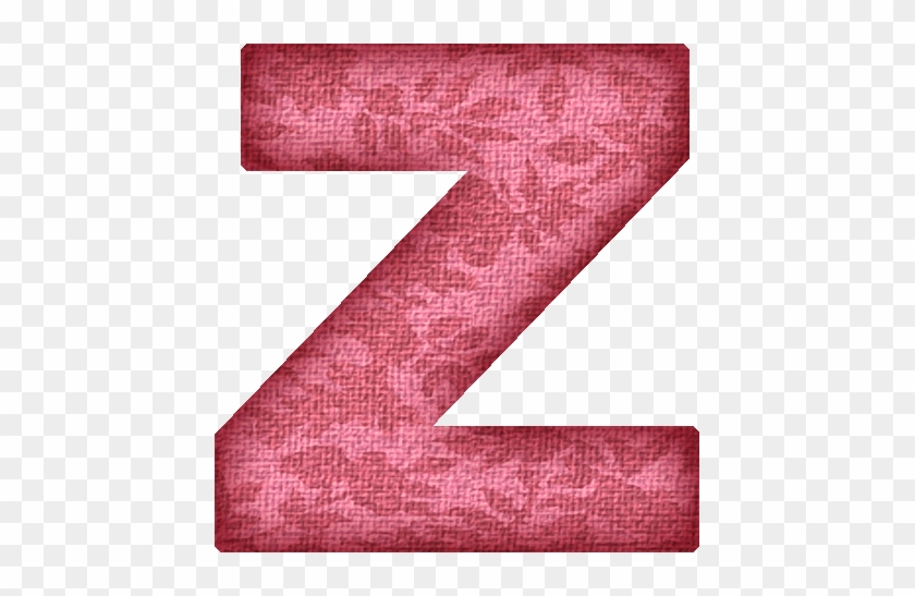 Pink Flower Fabric Letter Z - Letter #1067435