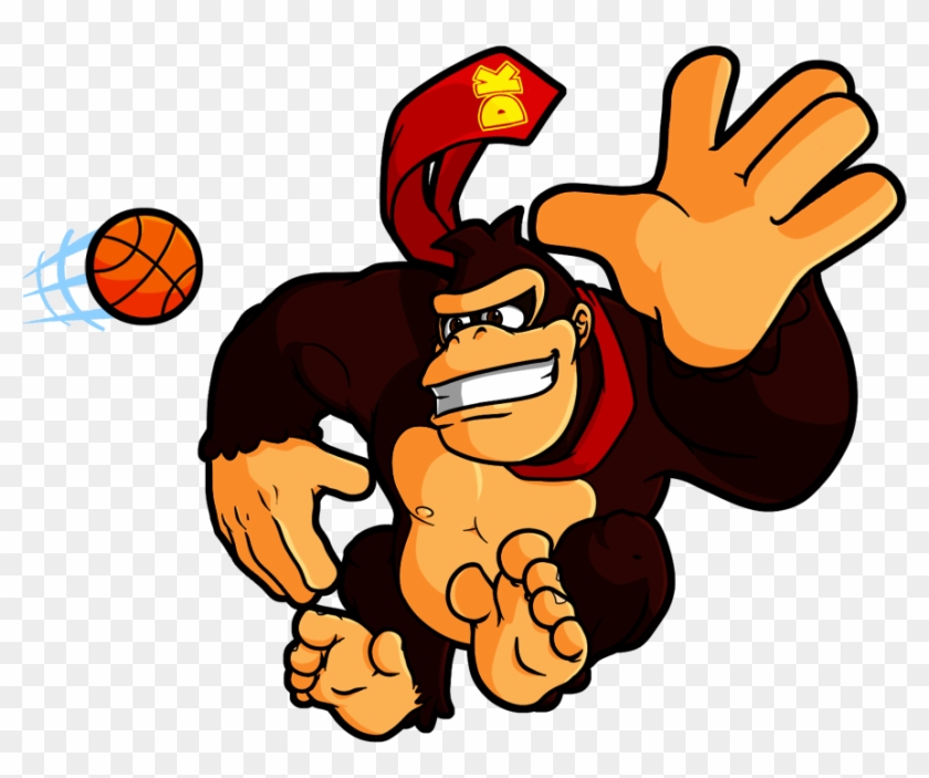 Donkey Kong Playing Some B-bal By Catchshiro - Cartoon #1067501