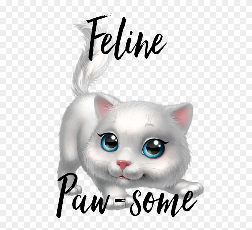 'feline Paw-some' Poster - Reserved For Sara - Large Crescent Moon In Silver On #1067570