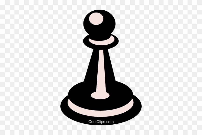Pawns black and white chess pieces Royalty Free Vector Image
