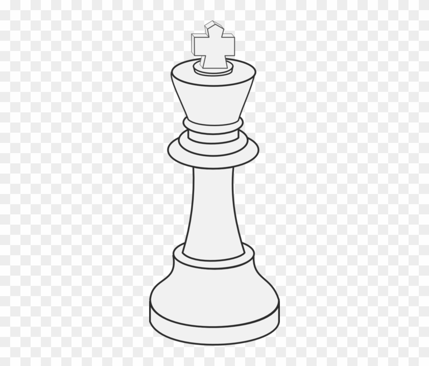 King chess piece outline drawing Royalty Free Vector Image