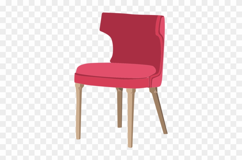 Curved Back Chair Icon Transparent Png - Pink Chair Icon 3d #1067971