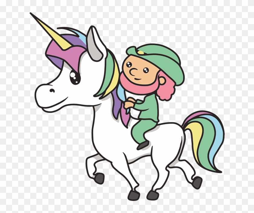 Leprechaun Riding A Unicorn #1068029