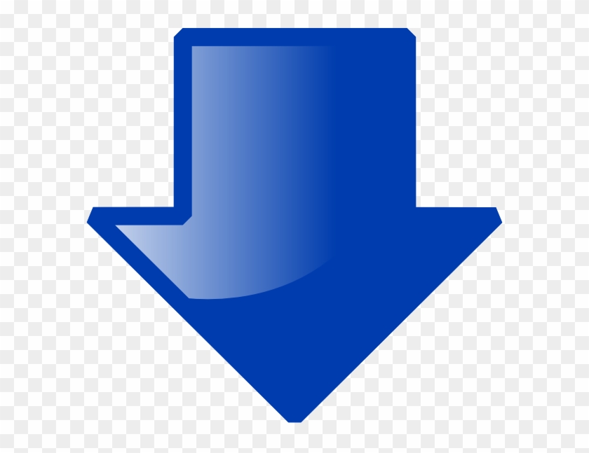 Arrow Blue Down Clip Art - Blue Arrow Pointing Down #1068191