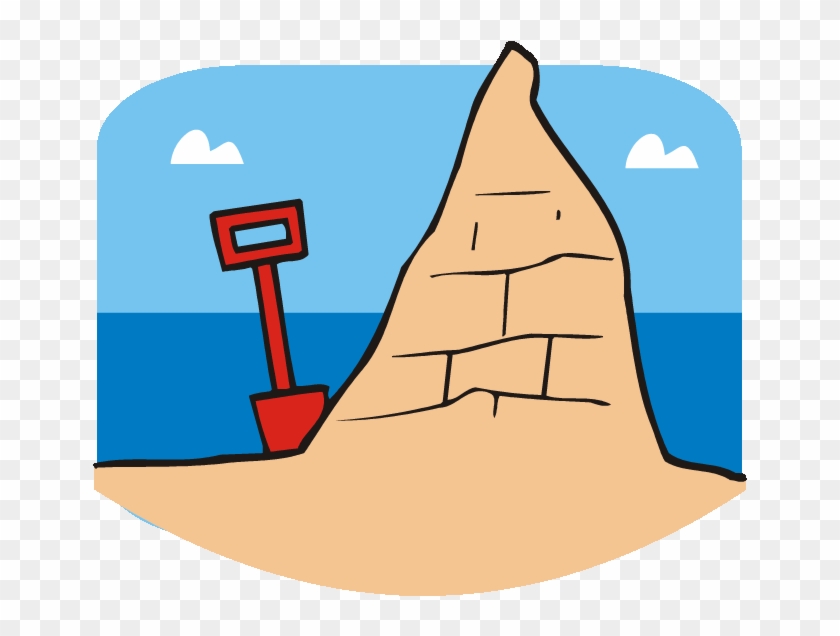 Sand Castle Clipart Sand House - Animated Sand Castle #1068581