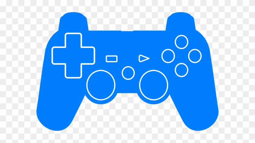 Play Station Controller Silhouette Clip Art - Blue Gaming Controller Png #1068674