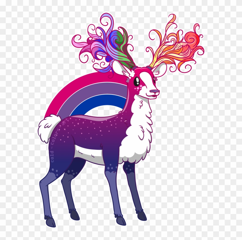 My Art Finished Finally Bisexual Deer Biromantic Lgbt - Bisexual Deer #1068695