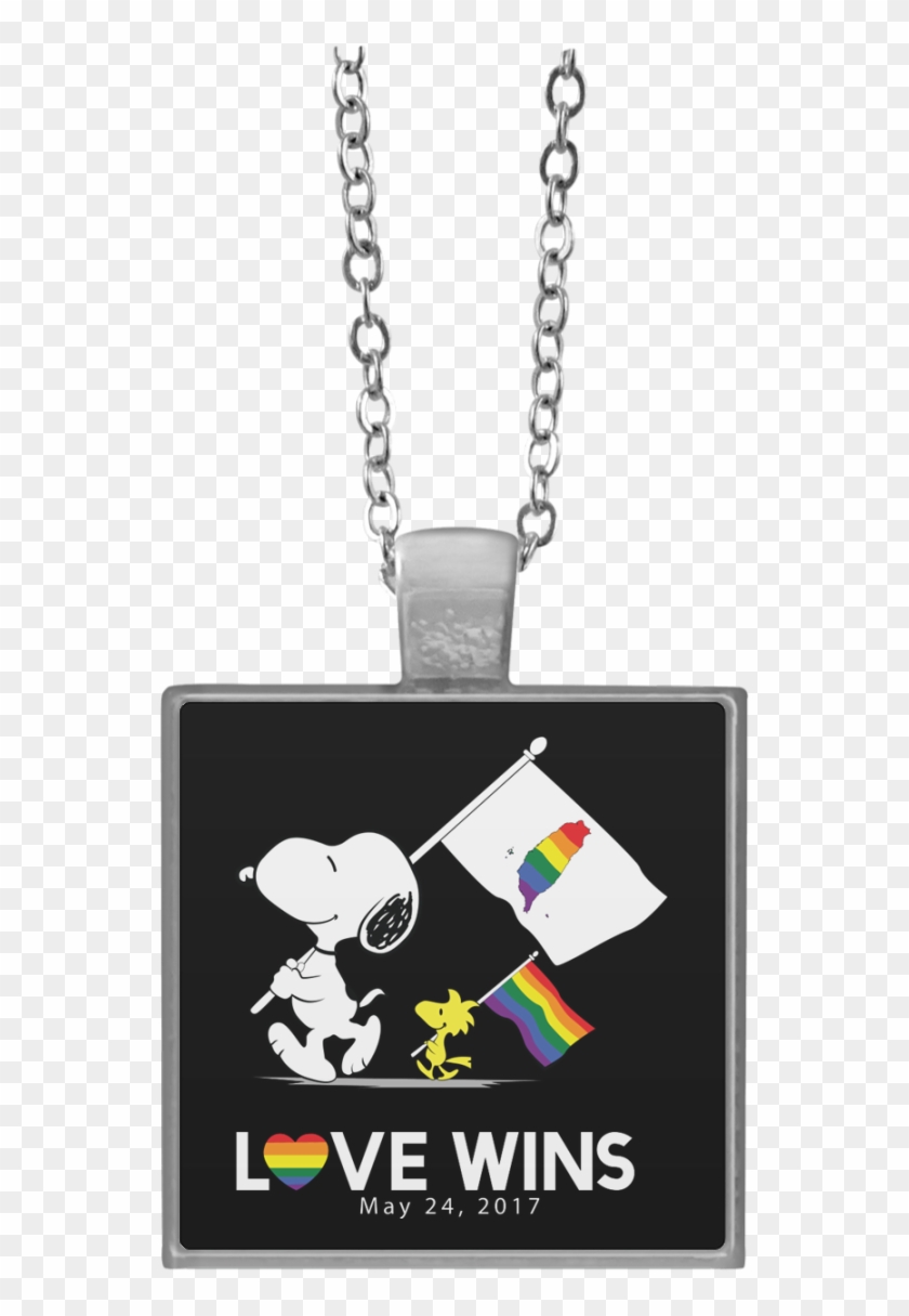 Love Wins In Taiwan Snoopy Lgbt Necklaces - Snoopy Lgbt #1068885