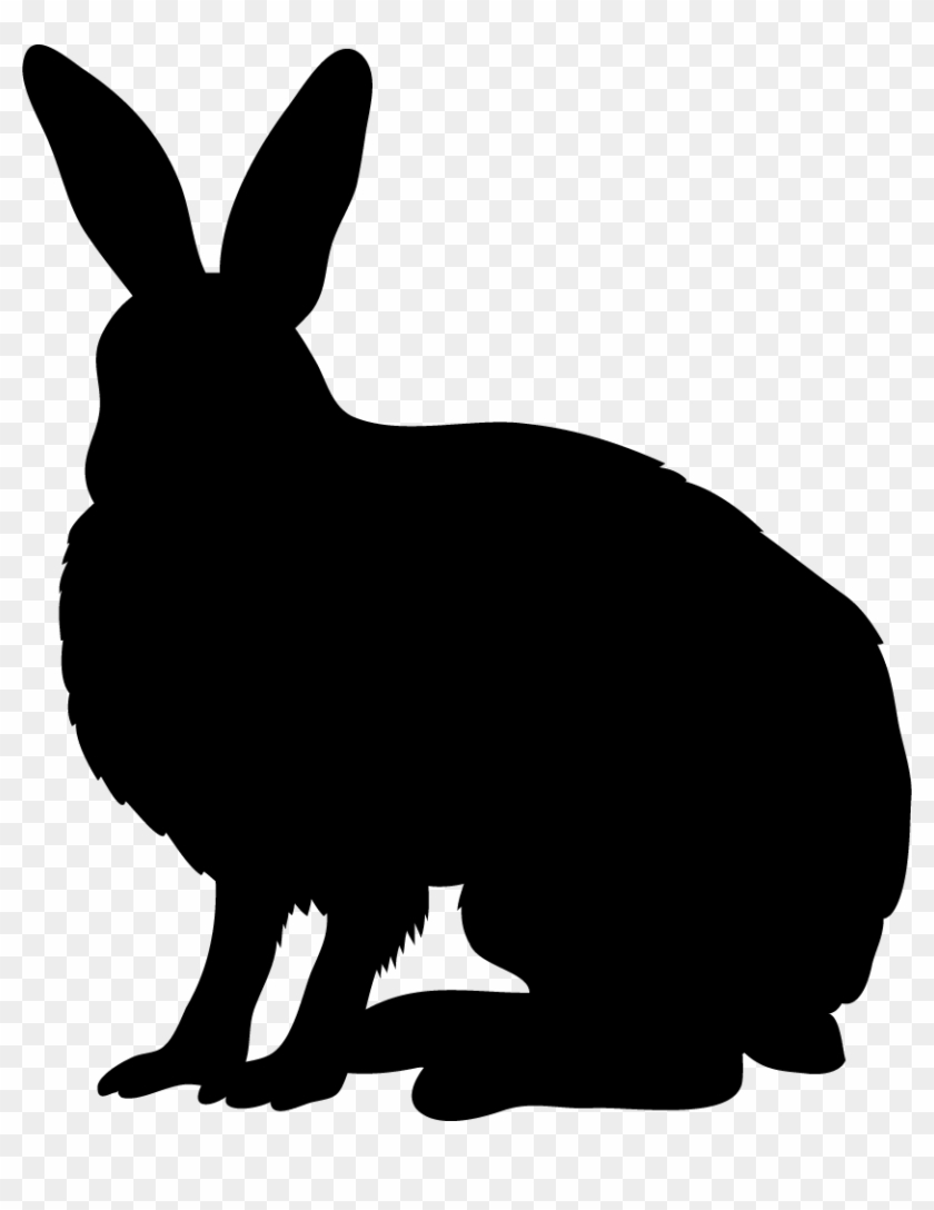 Arctic Hare Black Silhouette - Lapin Silhouette #1069127