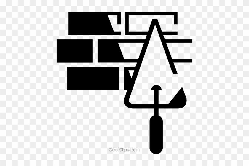 Brick Laying Royalty Free Vector Clip Art Illustration - Brick Laying Royalty Free Vector Clip Art Illustration #1069190