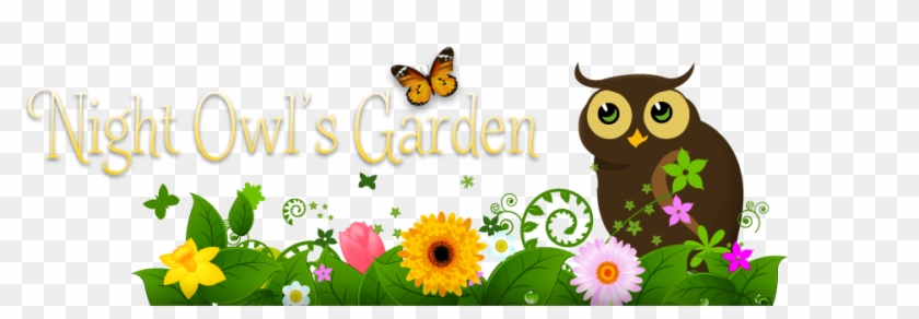 Night Owl's Garden - Clipart Flower Meadow #1069284