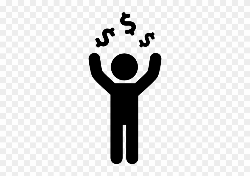 Man With Money Free Icon - People And Money Icon #1069314