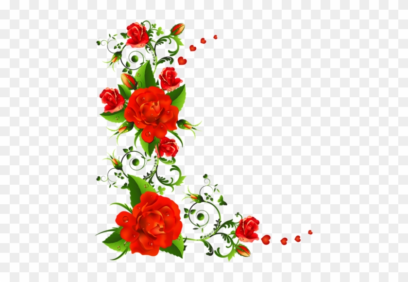 11 - Corner Flower Vector Png #1069408