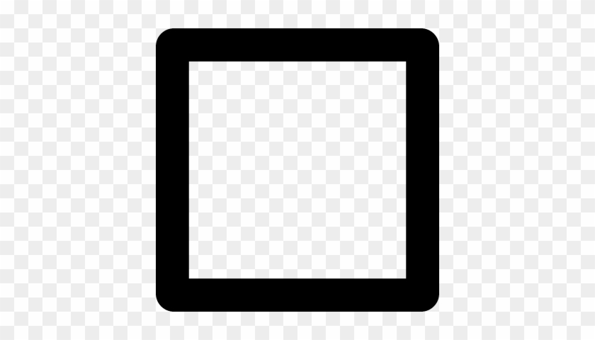 Square Outline Vector - Black Ipad Transparent Background #1069467