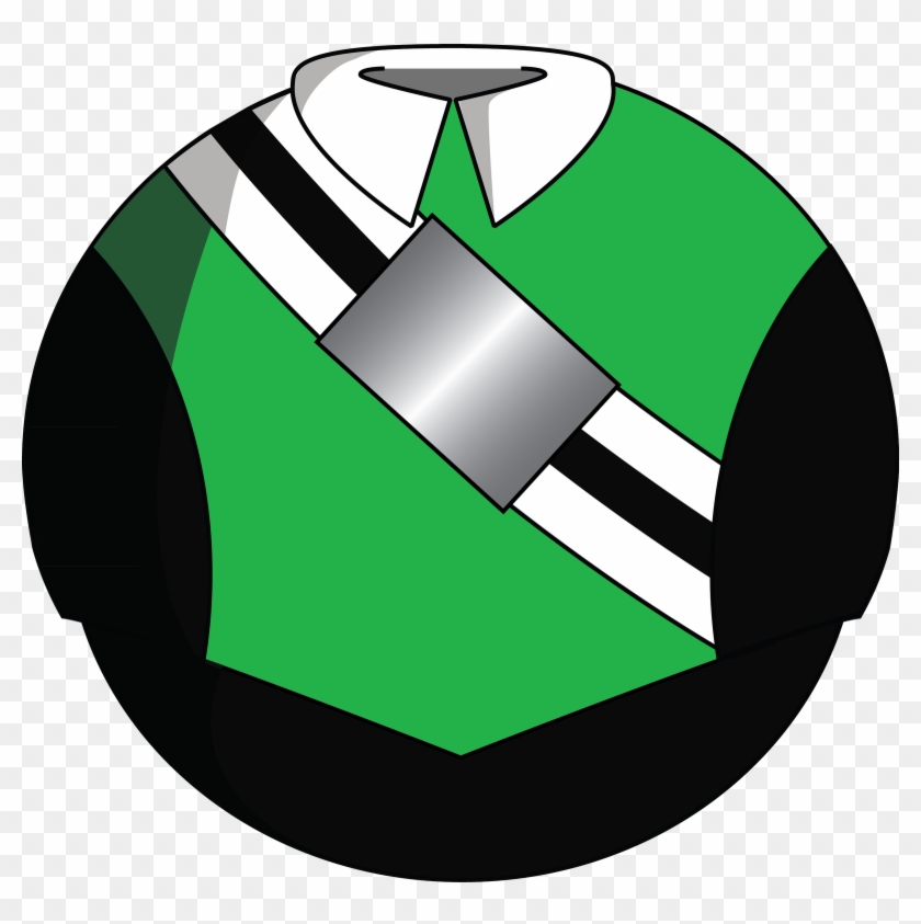 "kelly Green Blouse W/white Wings, White And Black - Emblem #1069473