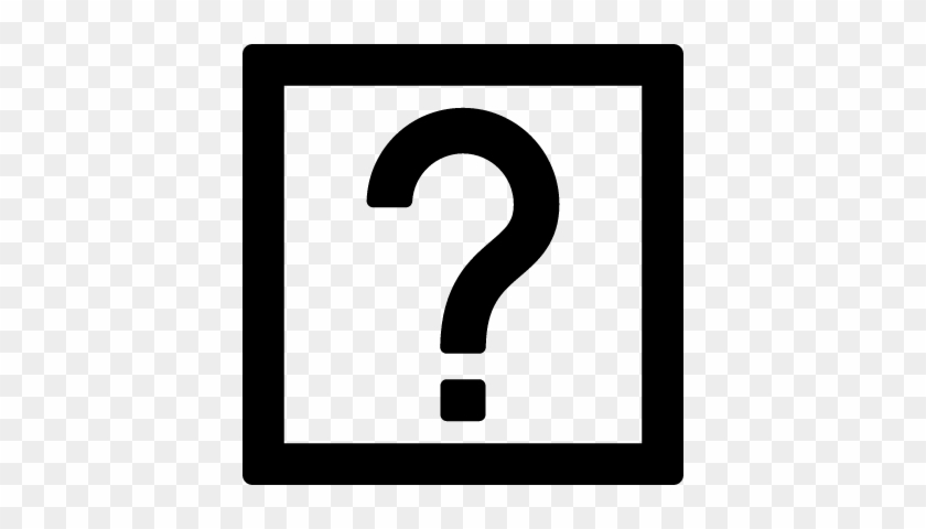 Question Sign In Square Outline Vector - Vector Graphics #1069483