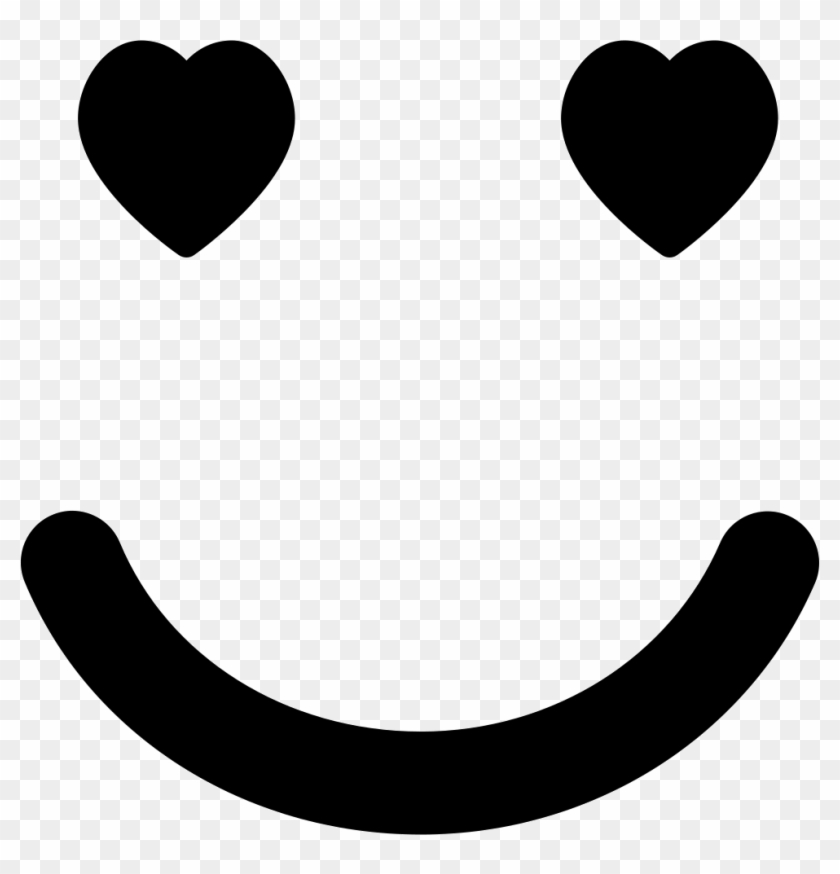 Emoticon In Love Face With Heart Shaped Eyes In Square - Smiley Mund #1069495