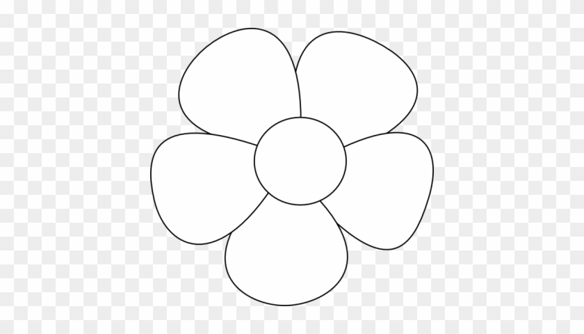 Simple Drawings - Flower Template For Preschool #1069517