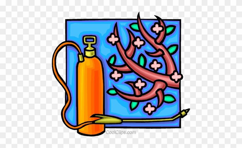 Insecticide Spray With Fruit Tree Royalty Free Vector - Clip Art #1069684