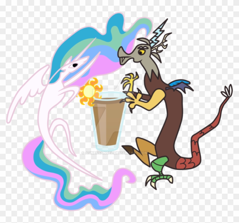 Celestia, Discord, Sun And Chocolate Milk By Agnessangel - Sun #1069701