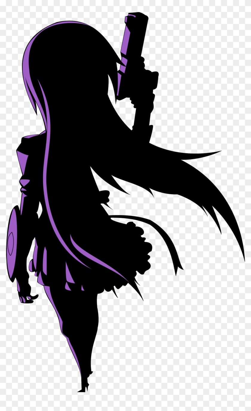 Homura Silhouette Vector By Saioul Homura Silhouette - Purple Anime Background #1069929