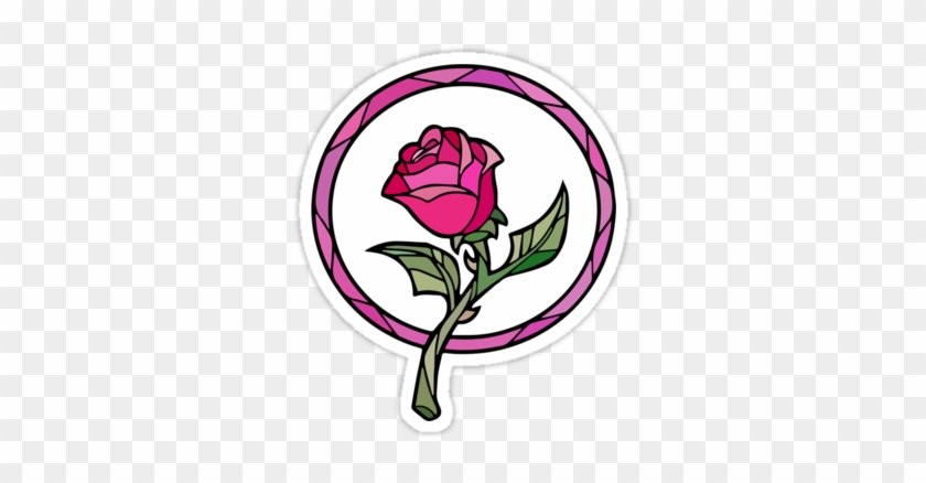 Stained Glass Rose Beauty And The Beast Rose Glass Free Transparent Png Clipart Images Download