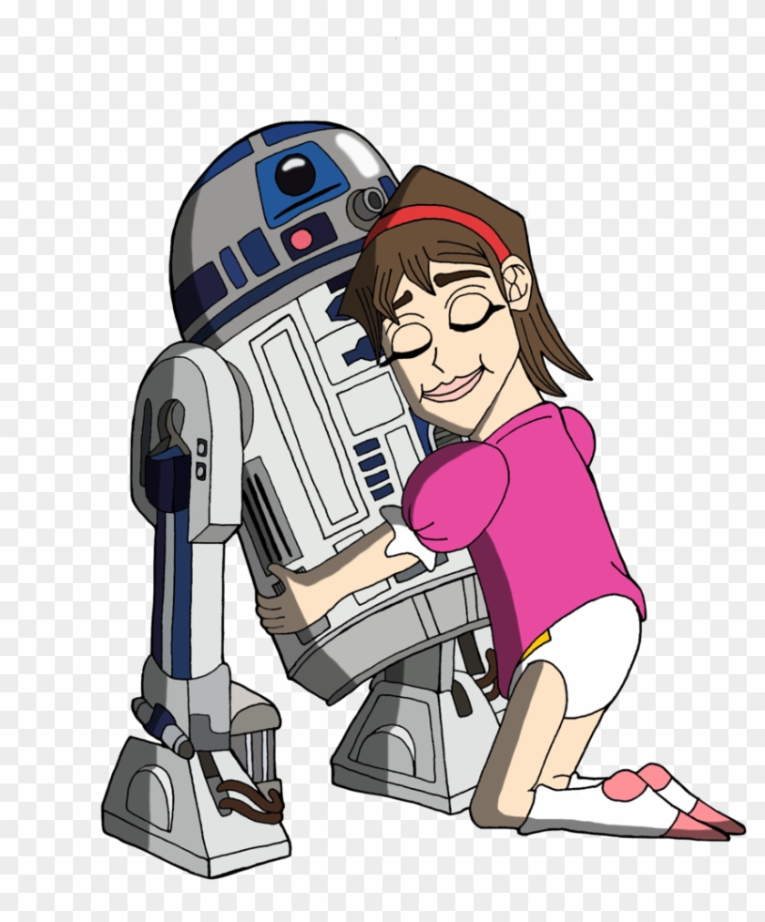 Renthegodofhumor Lily Hugging R2-d2 By Renthegodofhumor - R2-d2 #1070175