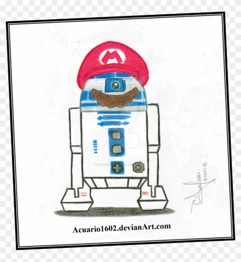 Commission R2d2 Mario By Acuario1602 - Cartoon #1070188