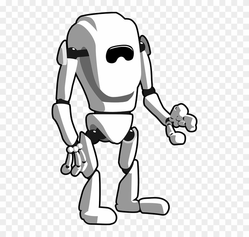 R2d2 Clipart Black And White - Cartoon Robot Black And White #1070211