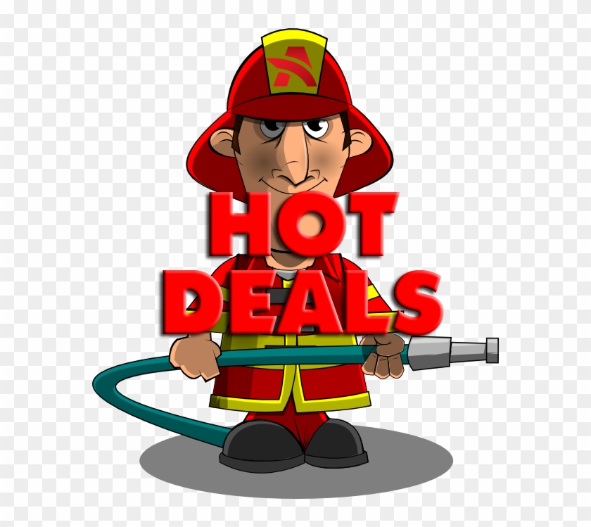 There Are More Than A Dozen Vendor Promotions Going - Fire Fighter Cartoon Png #1070250