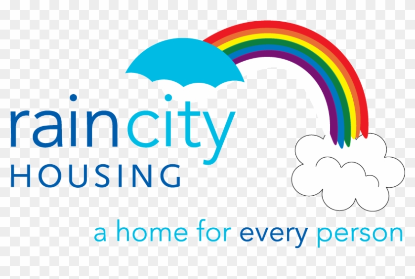 Raincity Logo With Rainbow For Pride Copy - Raincity Housing #1070371