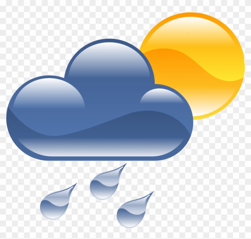 Rain Clipart Sun - Thunder And Lightning Clipart #1070601