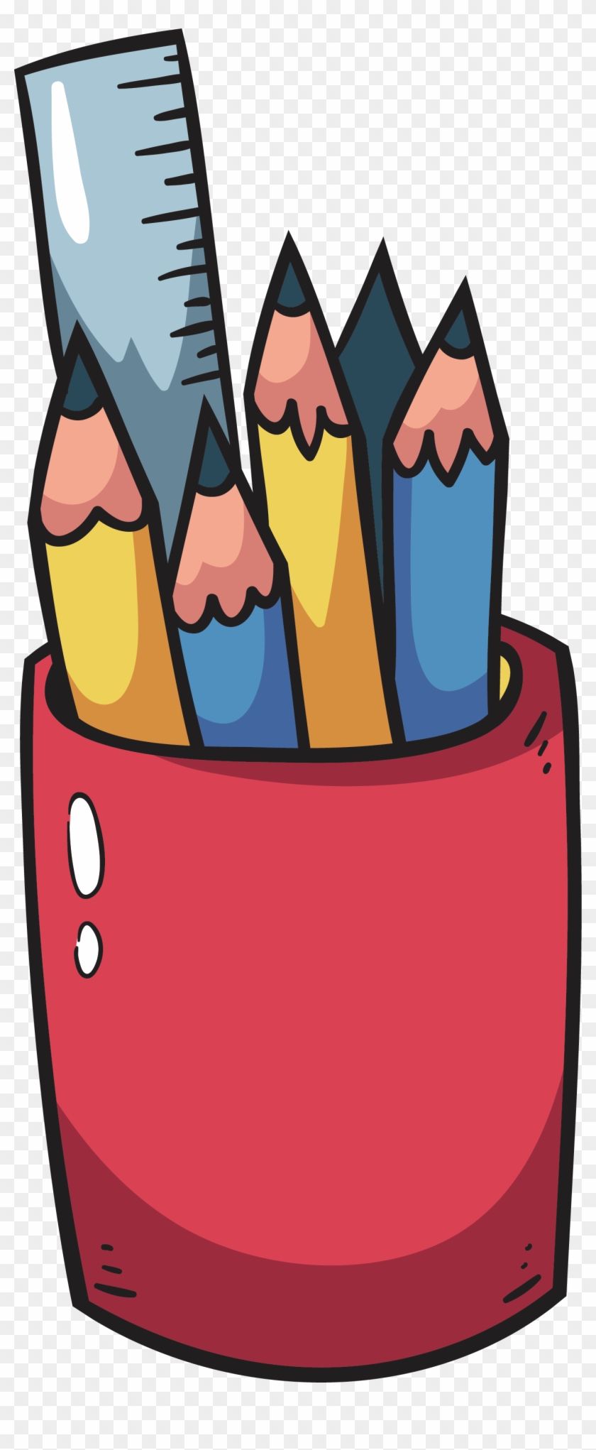 Pen Brush Pot Clip Art - Pen #1070800