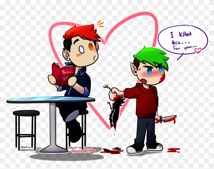 Be My Valentine /nigth And War By Aileenarip - Antisepticeye And Darkiplier Fanart #1070840