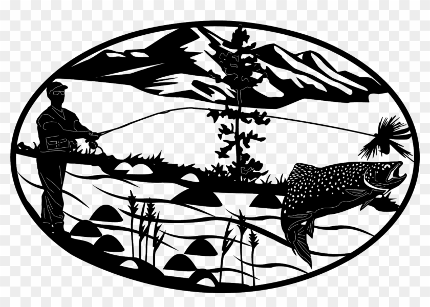 Download Filing - Gone Fishing Sign Black And White - Free ...