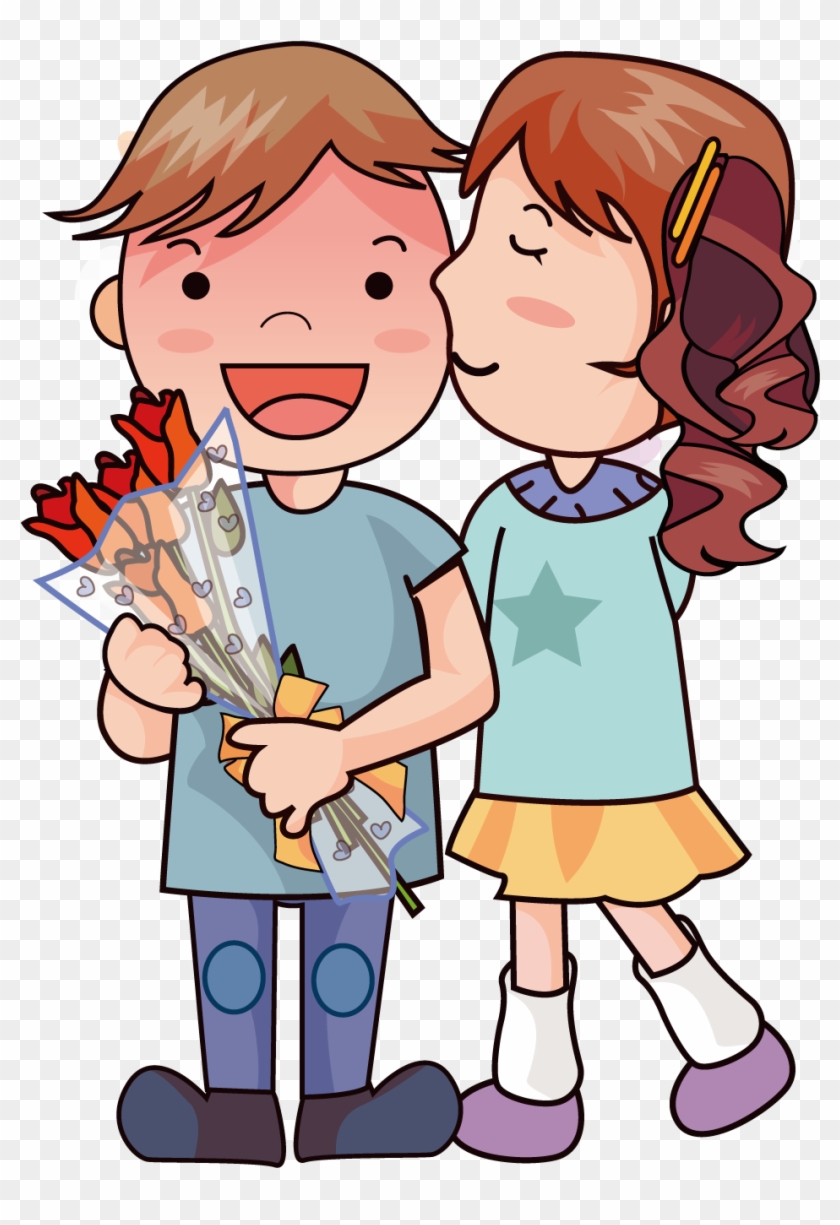 Cartoon Drawing Romance - Feliz Dia Dos Namorados #1070960