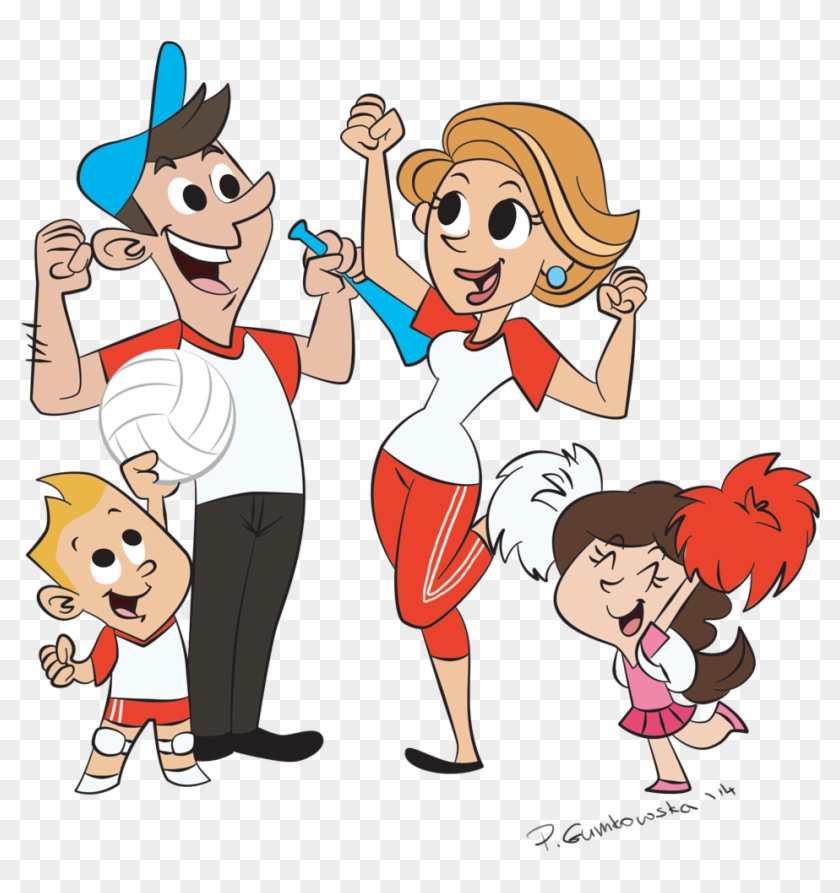 Cheering People Cartoon For Kids - Sticker #1071004