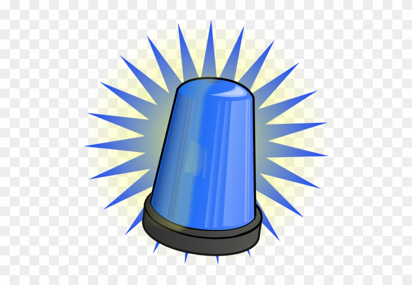 Blue Signal Light Vector Clip Art Public Domain Vectors - Police Light Clip Art #1071006