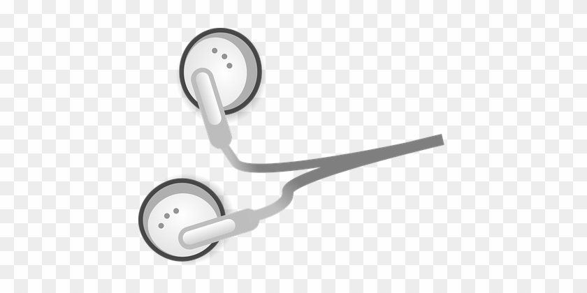Headphones Music Earphones Player Multimed - Clip Art Ear Buds #1071372