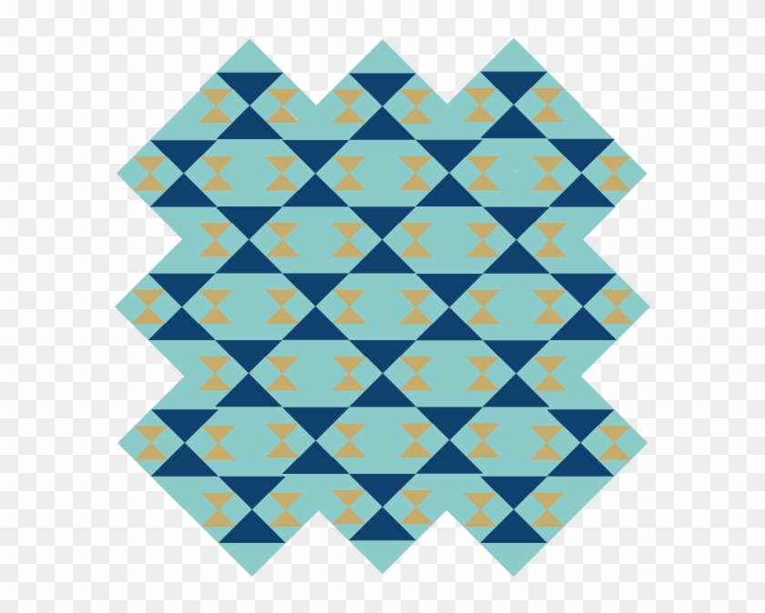 On Point Arrangement Of Double X Quilt Blocks - Triangle #1071421