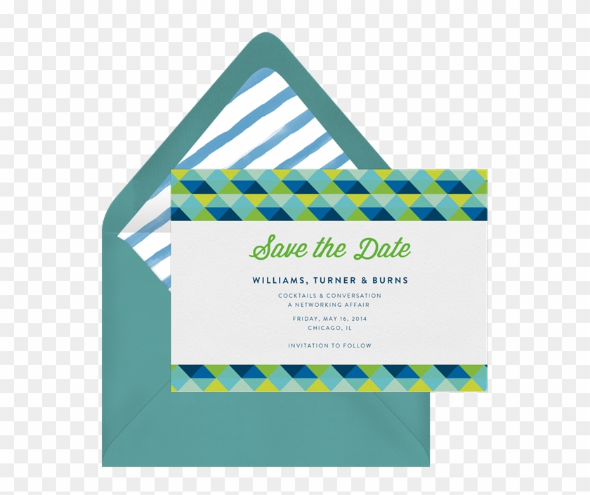 Colorful Quilt Save The Date In Green - Art Paper #1071445