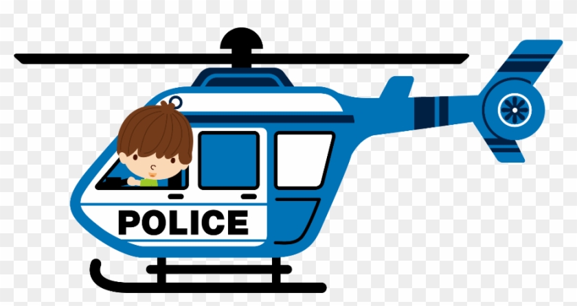 Bombeiros E Polícia - Police Helicopter Clipart #1071504