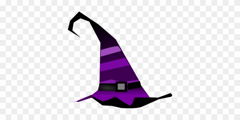 Witch Wizard Hat Pointed Sorcerer Stripes - Witch Hats Clipart #1071540
