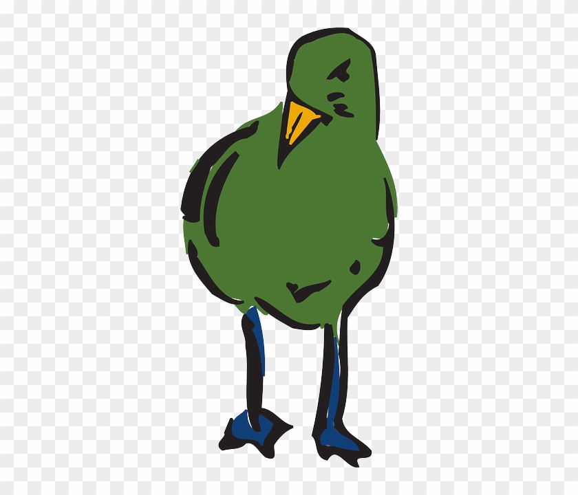 Beak Green, Drawing, Bird, Art, Standing, Beak - Beak #1071547