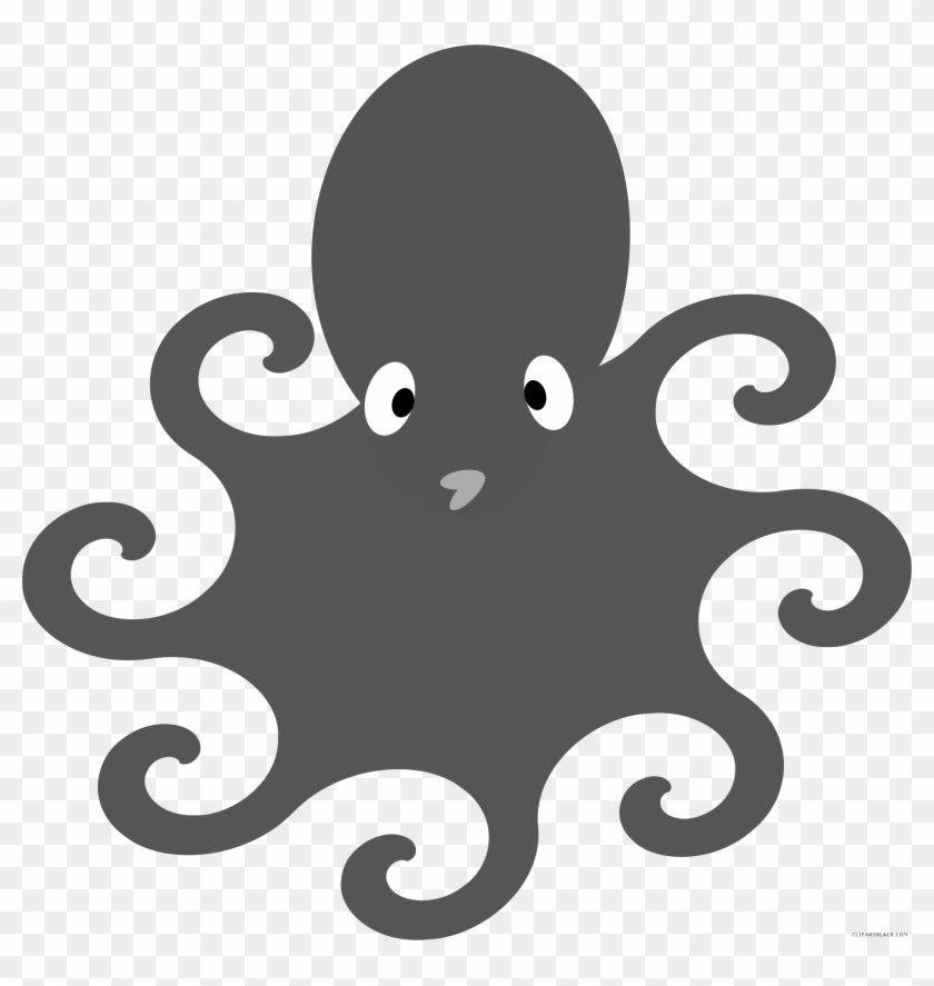 Octopus Animal Free Black White Clipart Images Clipartblack - Octopus #1071670