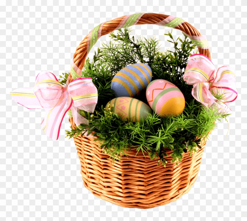 Easter Basket Eggs - Easter Egg Basket Png #1071906