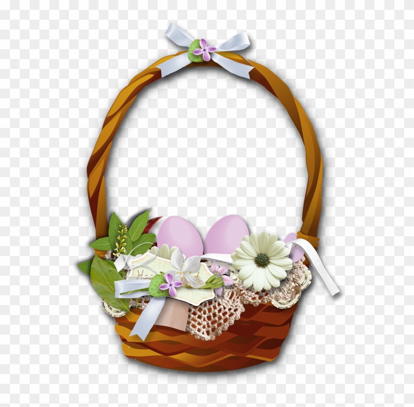 Easter Flower Basket Clipart - Basket Of Flower Png #1071941