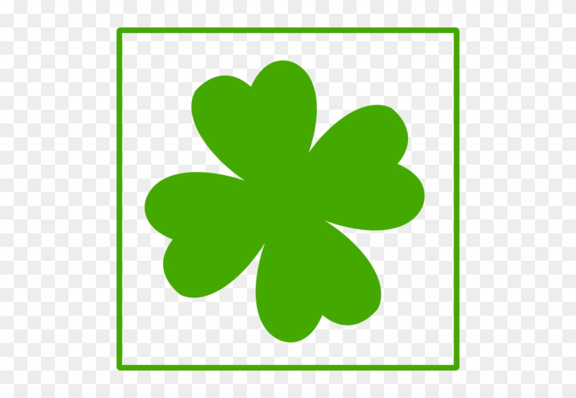 Green Clover Clipart - Four Leaf Clover With No Stem #1071944